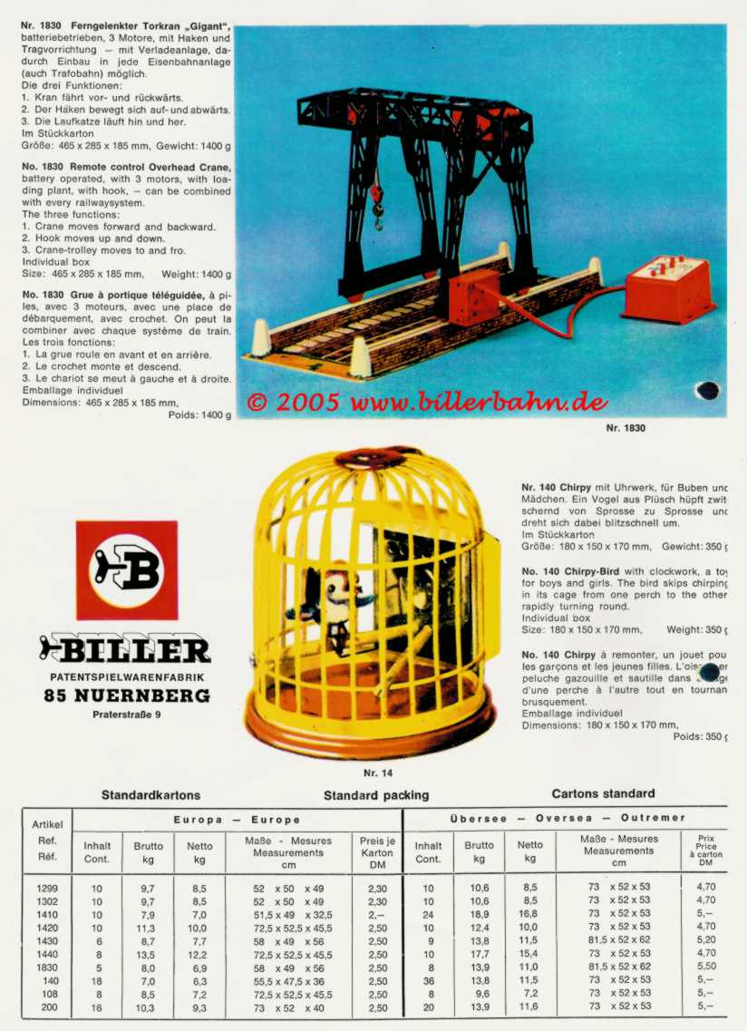 Catalogue 1970 backside