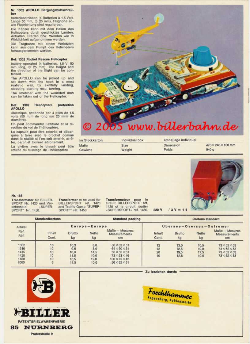 Catalogue 1972 backside